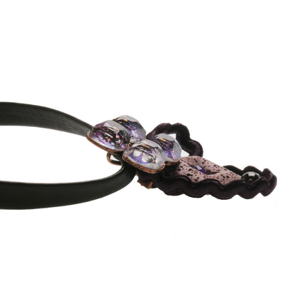 革紐チョーカー 紫陽花 アメジスト マーブル 紫 TAMARUSAN