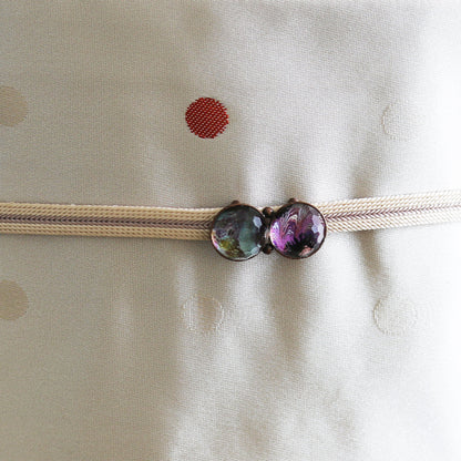 帯留 紫 マーブル おしゃれ TAMARUSAN