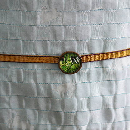 帯留め 緑 マーブル おしゃれ TAMARUSAN