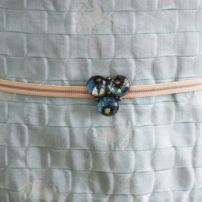 帯留め 青 マーブル おしゃれ TAMARUSAN