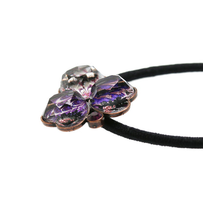 ヘアゴム スミレ 紫 マーブル TAMARUSAN