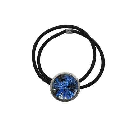 ヘアゴム 青 丸 マーブル シンプル 男女兼用 TAMARUSAN