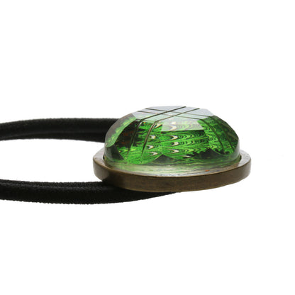 ヘアゴム 緑 シンプル 丸 マーブル TAMARUSAN