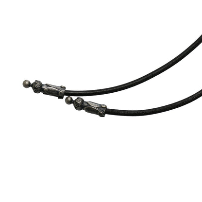 革紐ループタイ 青 マーブル メンズアクセサリー ループタイ