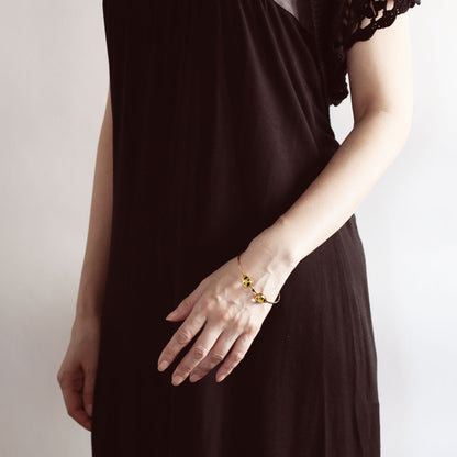 バングル チーター 金 黄色 黒 バングル