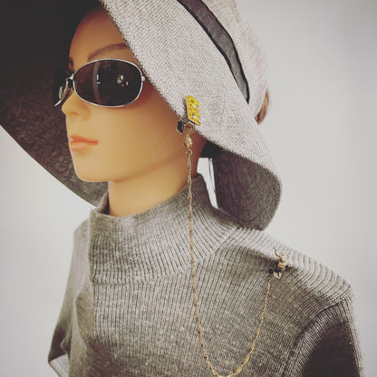 帽子留めクリップ ピンク レモン TAMARUSAN