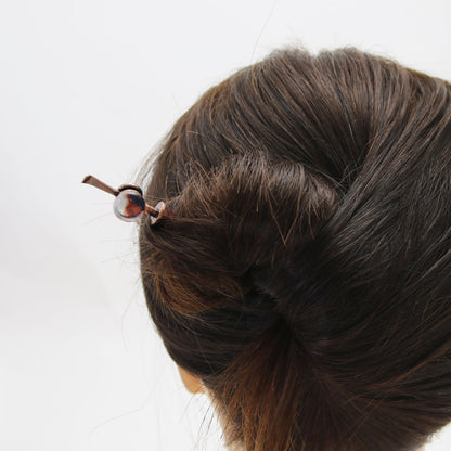 着せ替えかんざし 三毛猫 木製 和装 茶色 TAMARUSAN