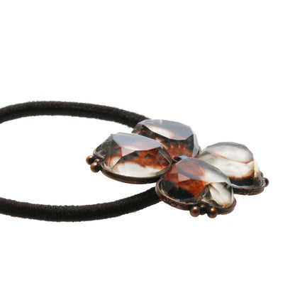 三毛猫 四ツ葉 ヘアゴム ハート 黒 白 茶 TAMARUSAN