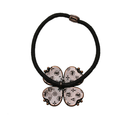 三毛猫 四ツ葉 ヘアゴム ハート 黒 白 茶 TAMARUSAN