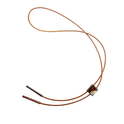 革紐ループタイ 三毛猫 オリジナル樹脂 男女兼用 ループタイ