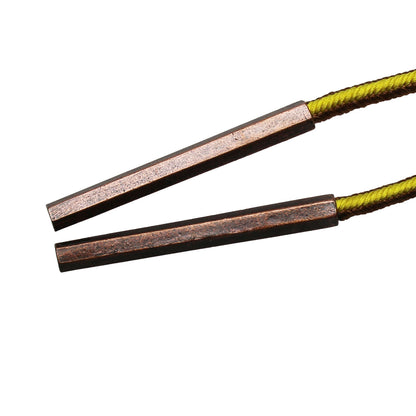 組紐ループタイ 三毛猫 黄 茶 黒 正絹 ループタイ