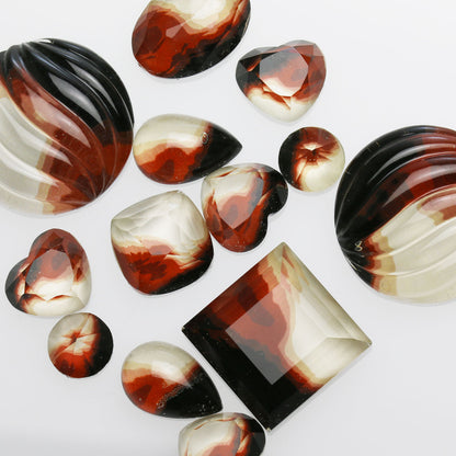 パッチン留め 三毛猫 渦巻き オレンジ パッチン留め