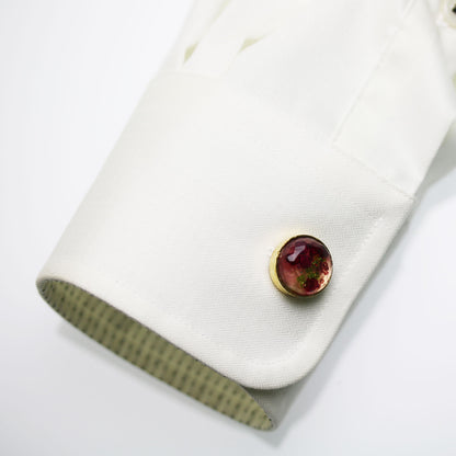 ボタンカバー ピンク カフスボタン 24k TAMARUSAN