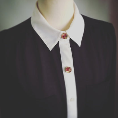 ボタンカバー ピンク カフスボタン 24k TAMARUSAN