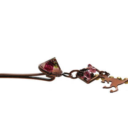 ヘアピン 恐竜 ピンクトルマリン ピンク 高級ヘアピン