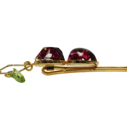 ヘアピン ペリドット ハート ピンク 金 TAMARUSAN