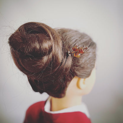 着せ替えかんざし 花 ピンク アンティーク風 着せ替えかんざし