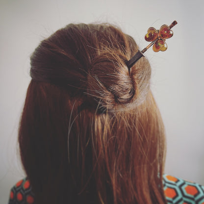 着せ替えかんざし 花 ピンク アンティーク風 着せ替えかんざし