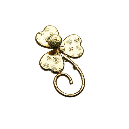 ピンブローチ 赤 スミレ 金 TAMARUSAN