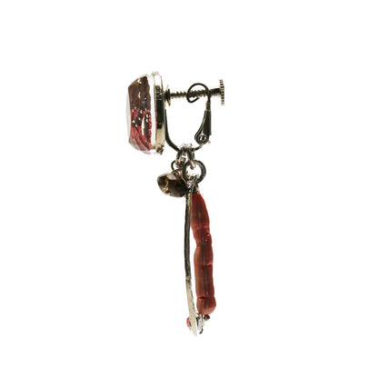 フープイヤリング ピンク ラメ 淡水パール TAMARUSAN