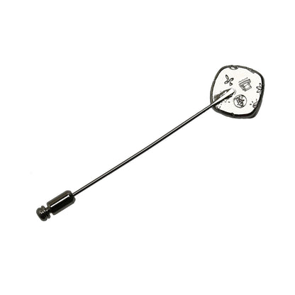 ハットピン 青 木目 ラメ ラペルピン TAMARUSAN