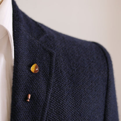 ハットピン イエロー 木目 金 ラメ メンズ レディース TAMARUSAN