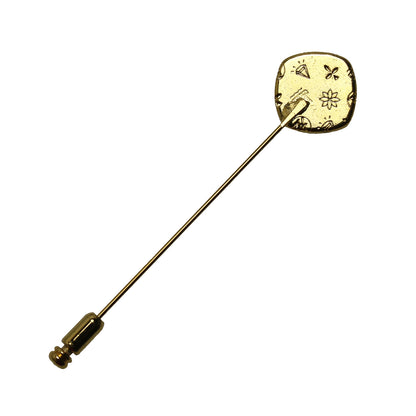 ハットピン ラペルピン シルバー 木目 金 TAMARUSAN