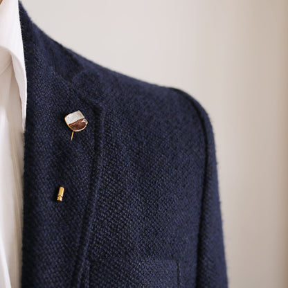 ハットピン ラペルピン シルバー 木目 金 TAMARUSAN