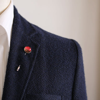 ハットピン ラペルピン ラメ 赤 帽子飾り TAMARUSAN