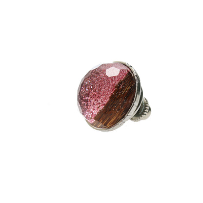 ピンブローチ 木目 ラメ ピンク TAMARUSAN