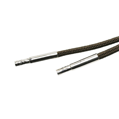 組紐ループタイ 絹 銀 ラメ ドーナツ型 銀色 TAMARUSAN