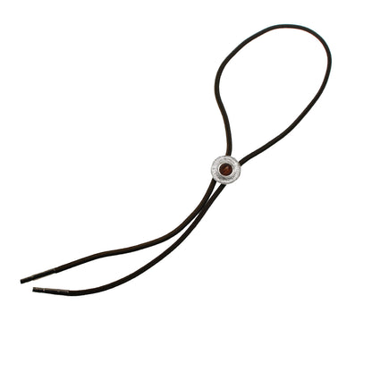 組紐ループタイ 絹 銀 ラメ ドーナツ型 銀色 TAMARUSAN