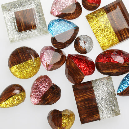 ピンブローチ 木目 ラメ ピンク TAMARUSAN