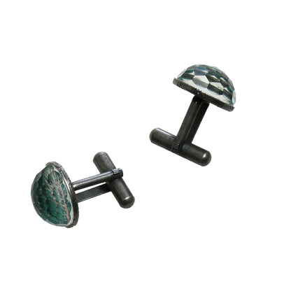 カフスボタン 森 緑 ピンク TAMARUSAN