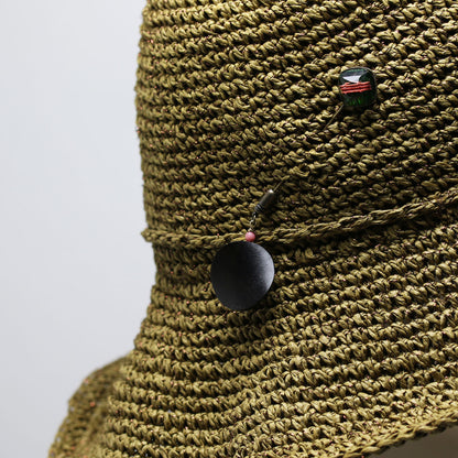 ハットピン 緑 水引 ウッドビーズ TAMARUSAN