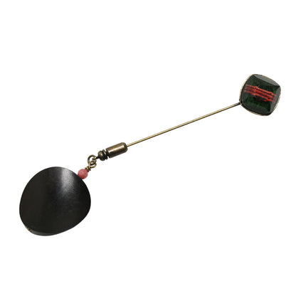 ハットピン 緑 水引 ウッドビーズ TAMARUSAN