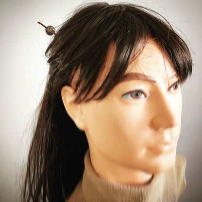 玉かんざし 着せ替え 水引 オレンジ 紫 木製 TAMARUSAN