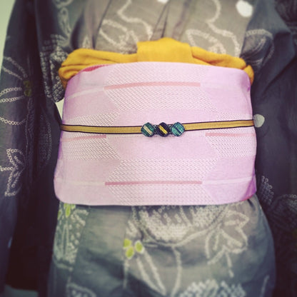 帯留め ブルー 水引 ３色 帯留め