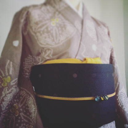 帯留め ブルー 水引 ３色 帯留め