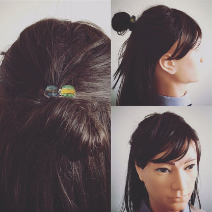 ヘアゴム 水引 青 ミント メンズ 高級ヘアゴム