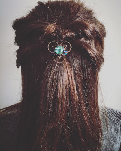 ヘアゴム 水引 青 花 TAMARUSAN