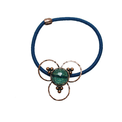 ヘアゴム 水引 青 花 TAMARUSAN