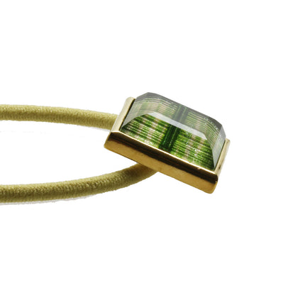 ヘアゴム 水引 グリーン チェック 四角 男女兼用 TAMARUSAN