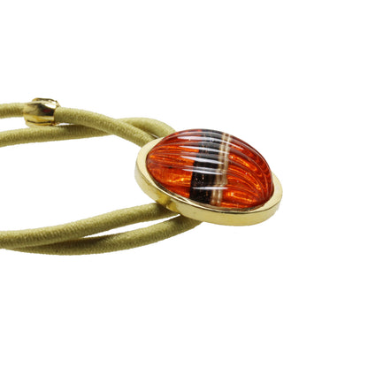 ヘアゴム 水引 オレンジ 絞り模様 TAMARUSAN