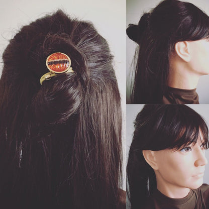 ヘアゴム 水引 オレンジ 絞り模様 TAMARUSAN