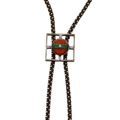 組紐 ループタイ オレンジ 水引 正絹 男女兼用 TAMARUSAN