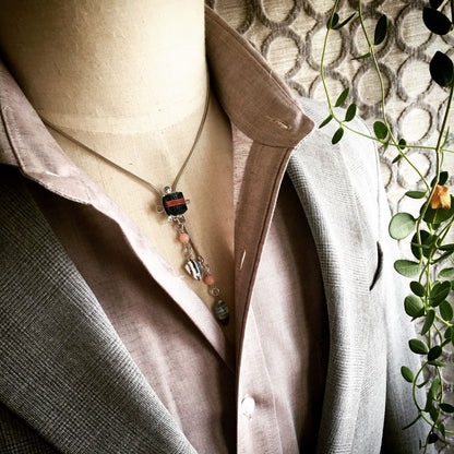 ループタイネックレス 青 水引 男女兼用 TAMARUSAN