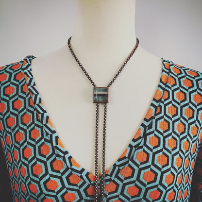 組紐 ループタイ 水引 グリーン 正絹 男女兼用 ループタイ