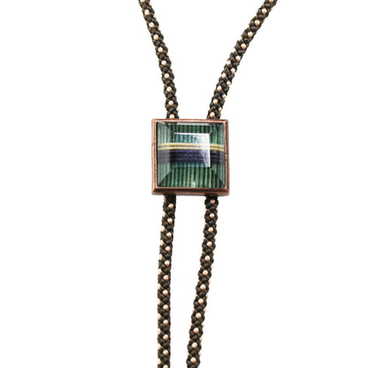 組紐 ループタイ 水引 グリーン 正絹 男女兼用 ループタイ