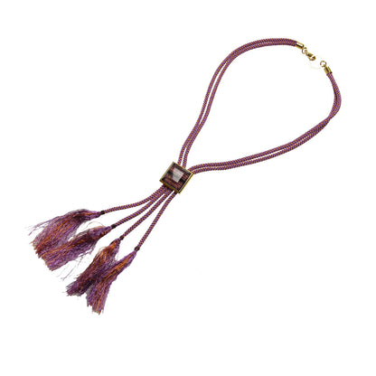 組紐 ループタイ 水引 ピンク 正絹 TAMARUSAN